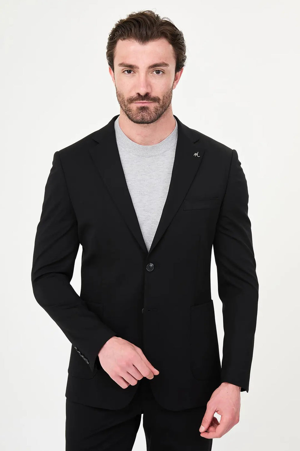 CENTİLMEN Düz Slim Fit Mono Yaka Torba Cep Pantolon Beli Bağlamalı Erkek Takım Elbise 45480