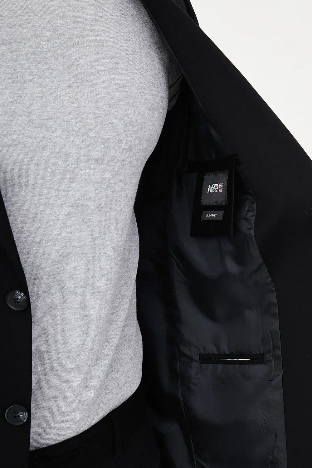 CENTİLMEN Düz Slim Fit Mono Yaka Torba Cep Pantolon Beli Bağlamalı Erkek Takım Elbise 45480