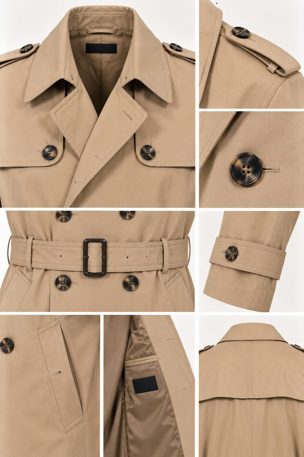 CENTİLMEN Slim Fit Kemerli Kruvaze Trençkot 21300
