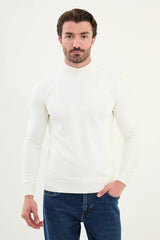 CENTİLMEN Düz Slim Fit Yarım Balıkçı Triko Kazak 11545