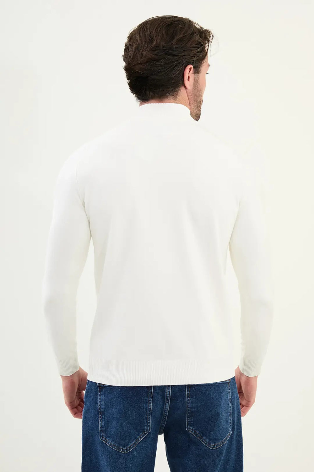 CENTİLMEN Düz Slim Fit Yarım Balıkçı Yaka Erkek Triko Kazak 11545