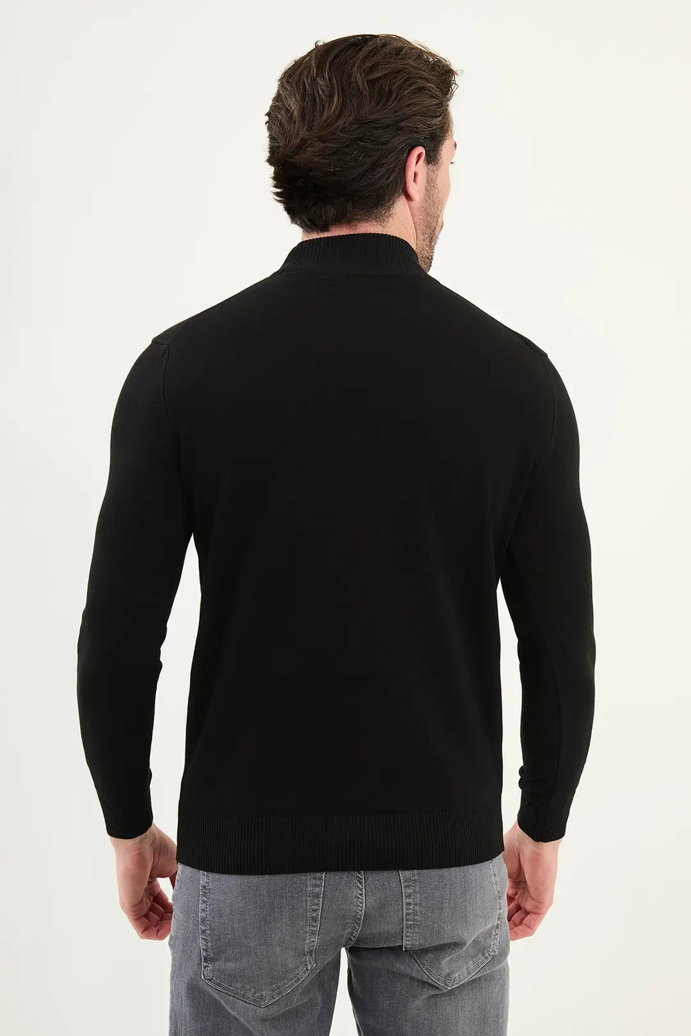 CENTİLMEN Düz Slim Fit Yarım Balıkçı Yaka Erkek Triko Kazak 11545