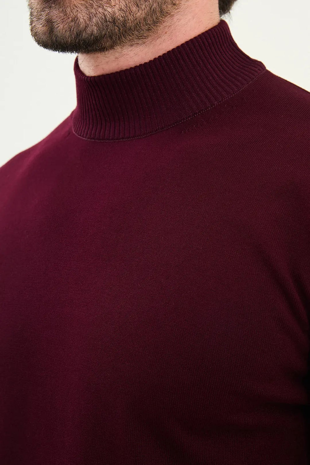 CENTİLMEN Düz Slim Fit Yarım Balıkçı Yaka Erkek Triko Kazak 11545