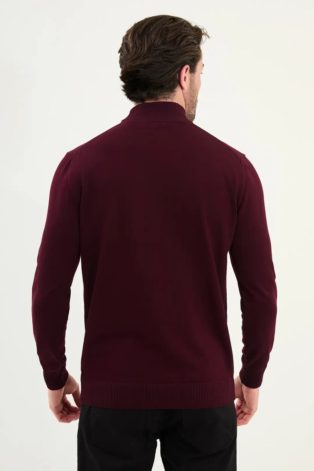 CENTİLMEN Düz Slim Fit Yarım Balıkçı Yaka Erkek Triko Kazak 11545