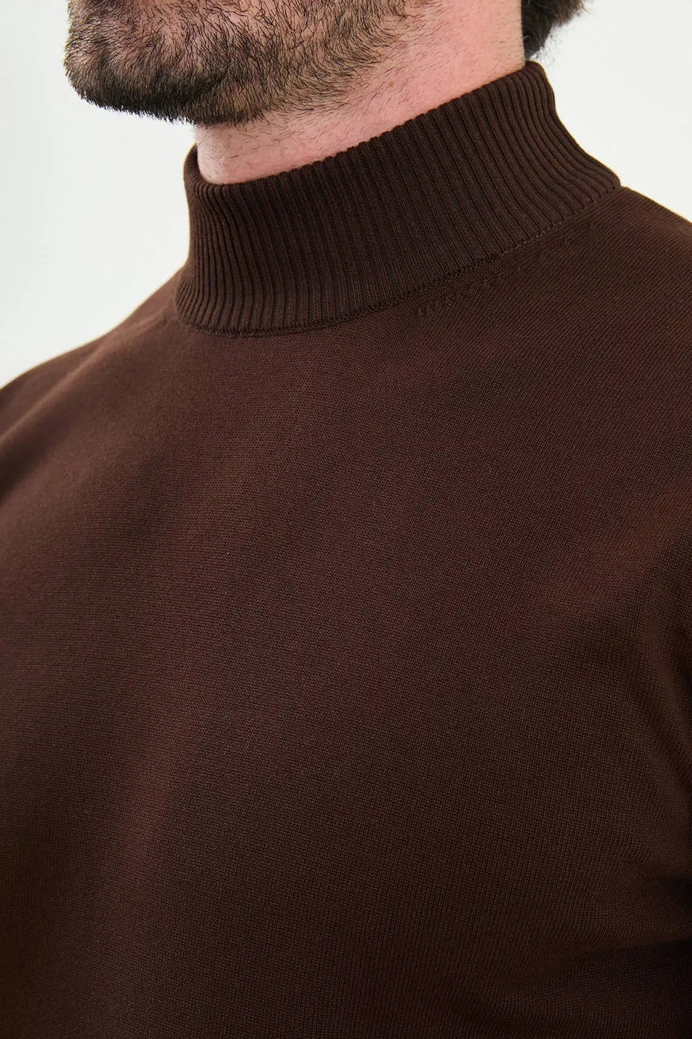 CENTİLMEN Düz Slim Fit Yarım Balıkçı Yaka Erkek Triko Kazak 11545