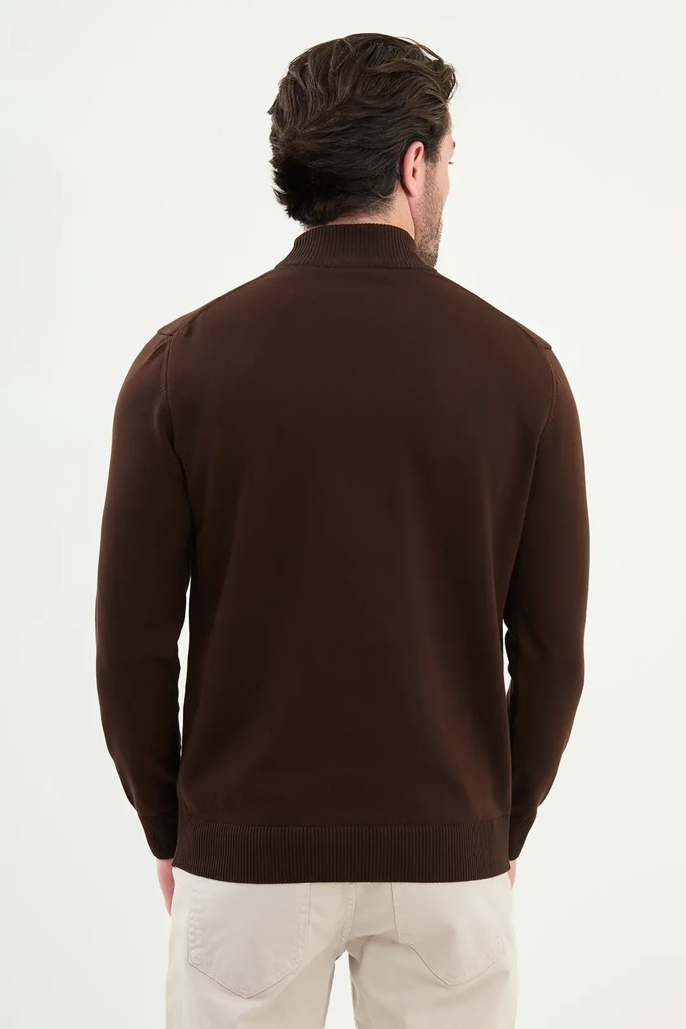 CENTİLMEN Düz Slim Fit Yarım Balıkçı Yaka Erkek Triko Kazak 11545