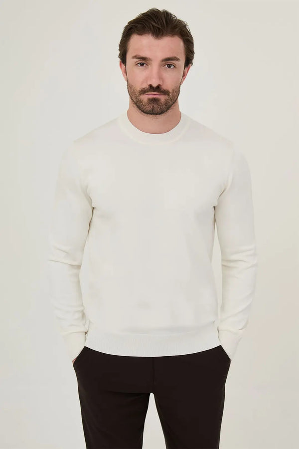 CENTİLMEN Düz Slim Fit Yüksek Bisiklet Yaka Triko Kazak 11600