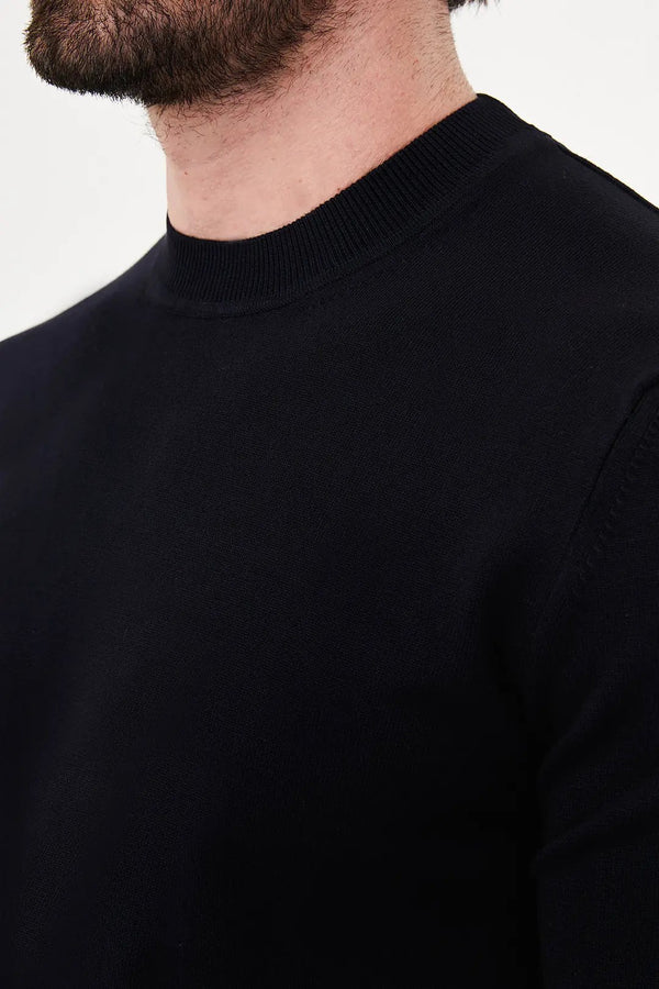 CENTİLMEN Düz Slim Fit Yüksek Bisiklet Yaka Triko Kazak 11600