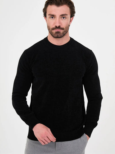 CENTİLMEN Düz Slim Fit Bisiklet Yaka Şönil Erkek Triko Kazak 11604