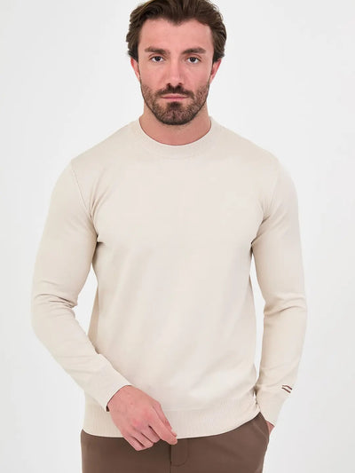 CENTİLMEN Düz Slim Fit Bisiklet Yaka Pamuk Erkek Triko Kazak 11620