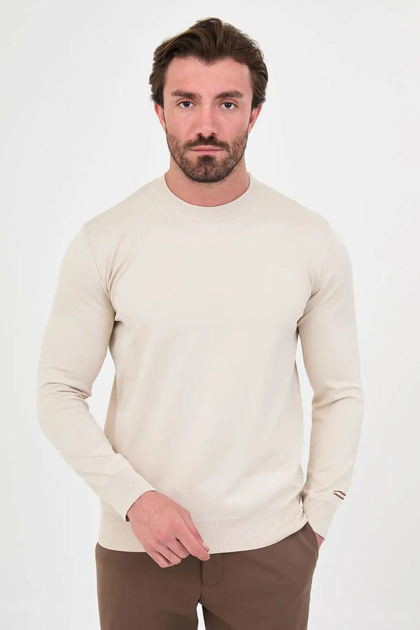 CENTİLMEN Düz Slim Fit Bisiklet Yaka Triko Kazak 11620