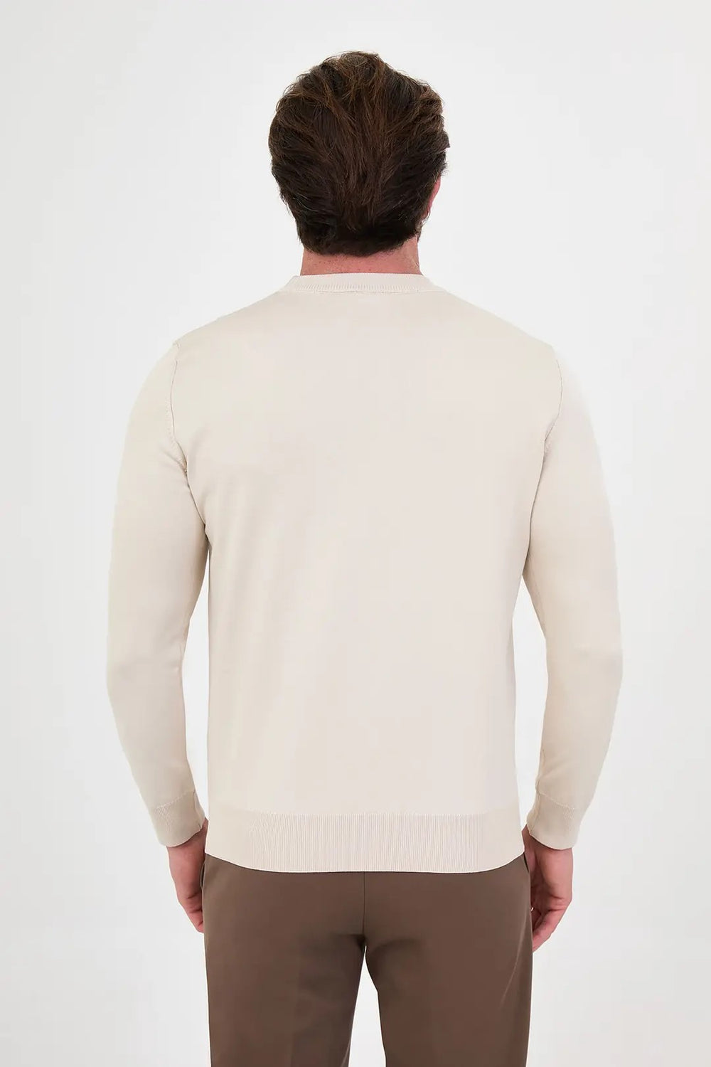 CENTİLMEN Düz Slim Fit Bisiklet Yaka Pamuk Erkek Triko Kazak 11620