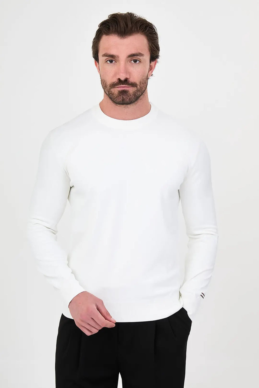 CENTİLMEN Düz Slim Fit Bisiklet Yaka Pamuk Erkek Triko Kazak 11620