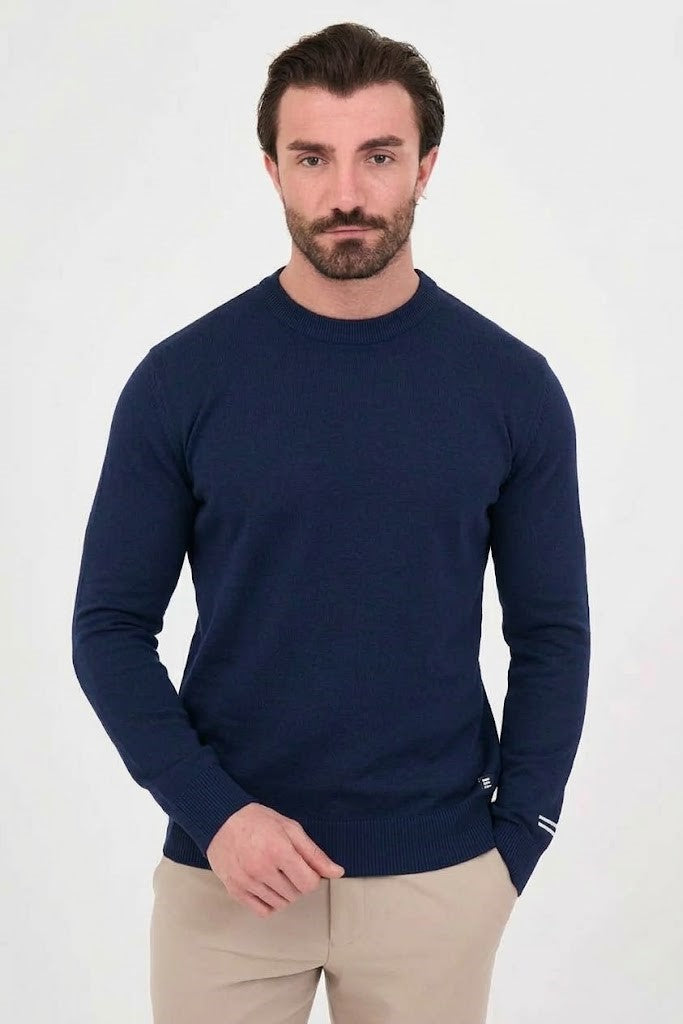 CENTİLMEN Düz Slim Fit Bisiklet Yaka Pamuk Erkek Triko Kazak 11620