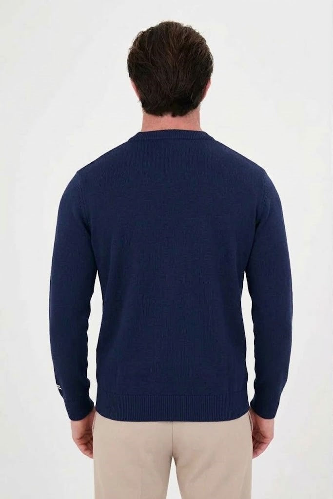 CENTİLMEN Düz Slim Fit Bisiklet Yaka Pamuk Erkek Triko Kazak 11620