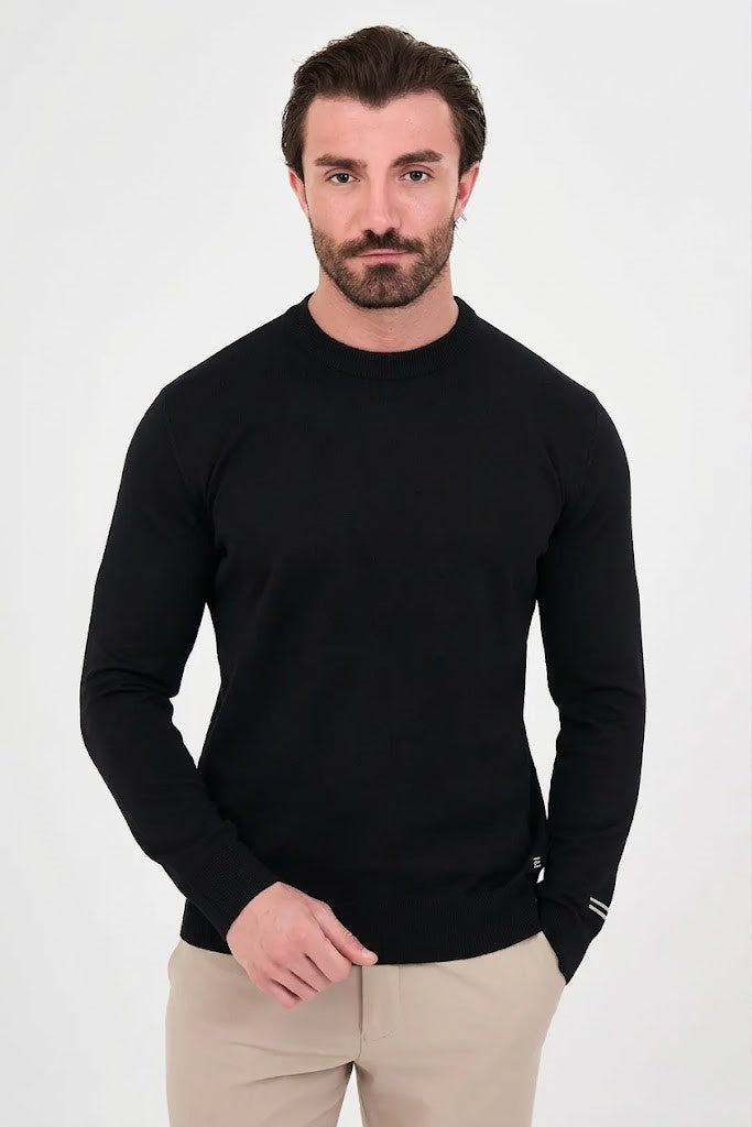 CENTİLMEN Düz Slim Fit Bisiklet Yaka Pamuk Erkek Triko Kazak 11620