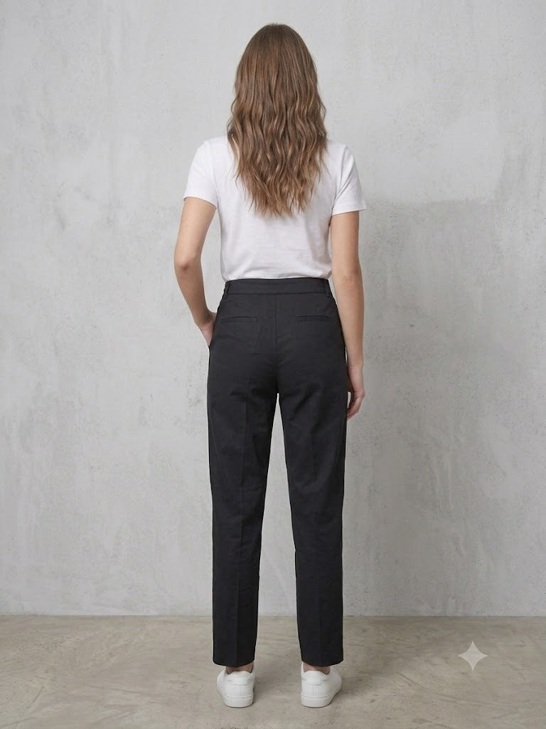 MY312 Düğme Detaylı Beli Lastikli Pantolon 2906
