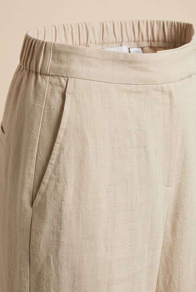 NOCTURNE Beli Lastikli Dökümlü Geniş Paça Pantolon 3422