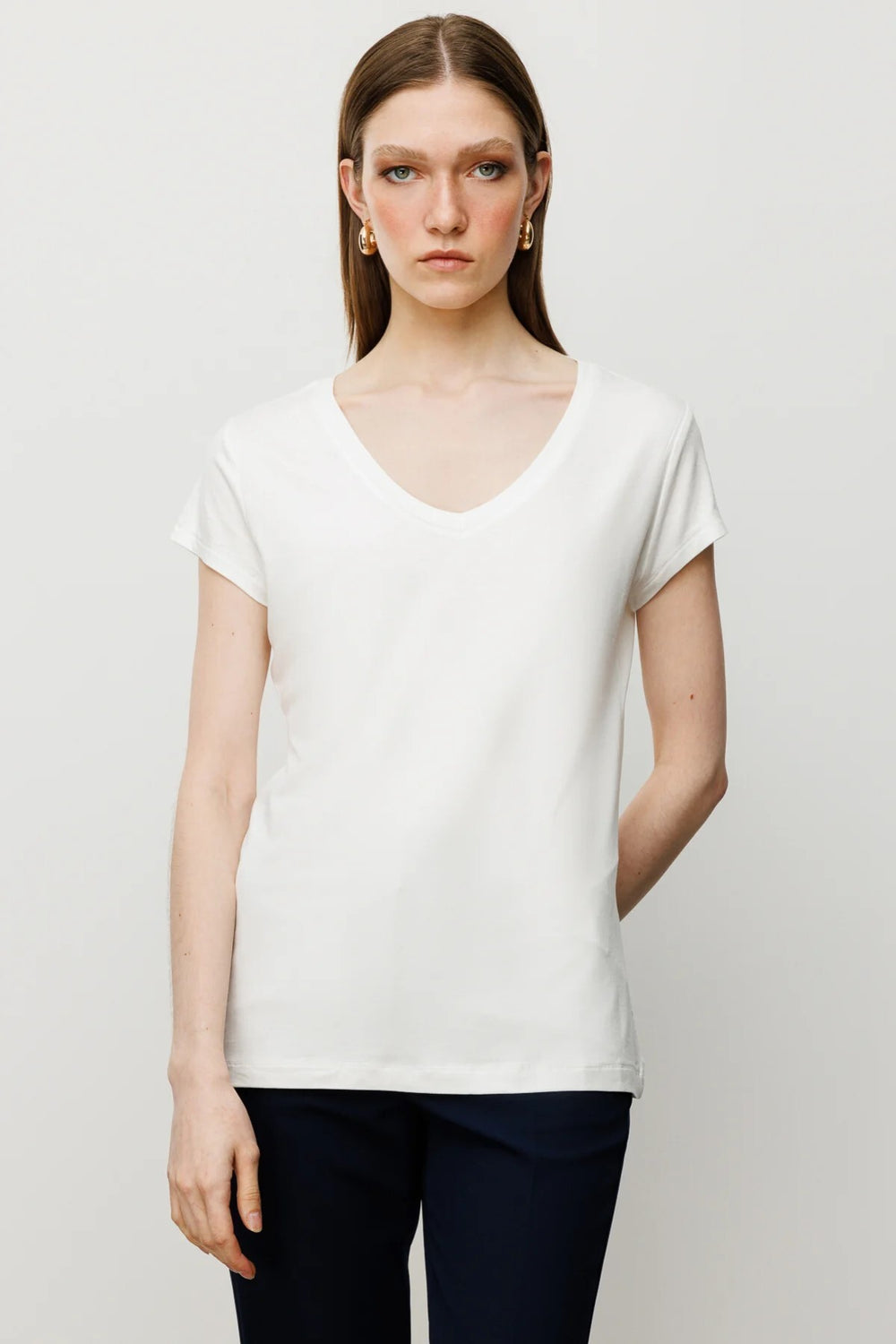 ON TRİKO V Yaka Basic T-Shirt  51305