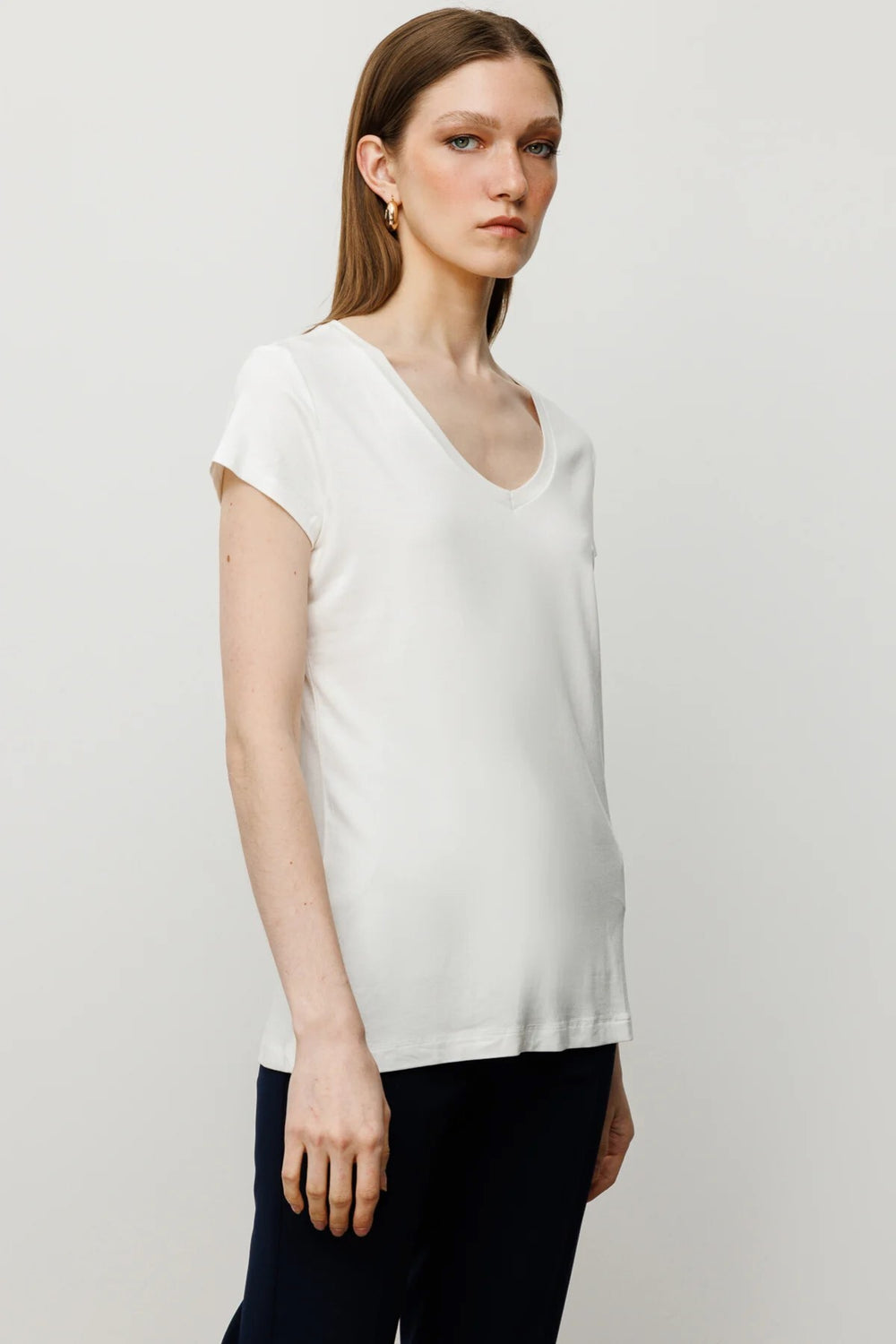 ON TRİKO V Yaka Basic T-Shirt  51305