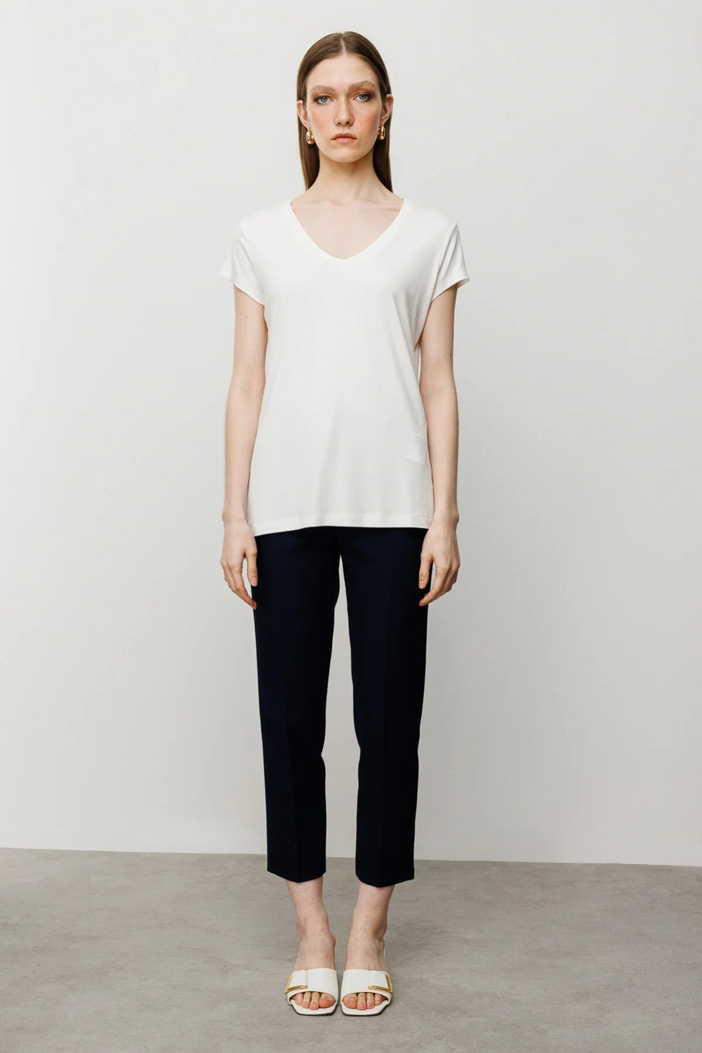 ON TRİKO V Yaka Basic T-Shirt  51305