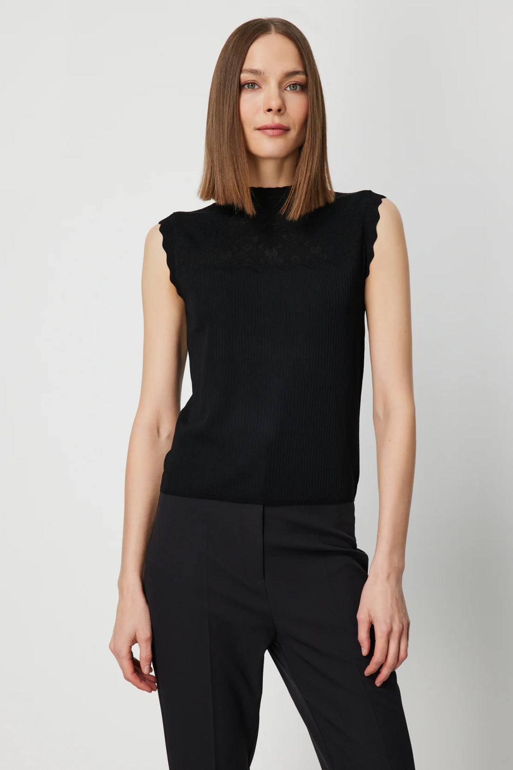 ON TRİKO Fitilli Kolsuz Bluz 60441