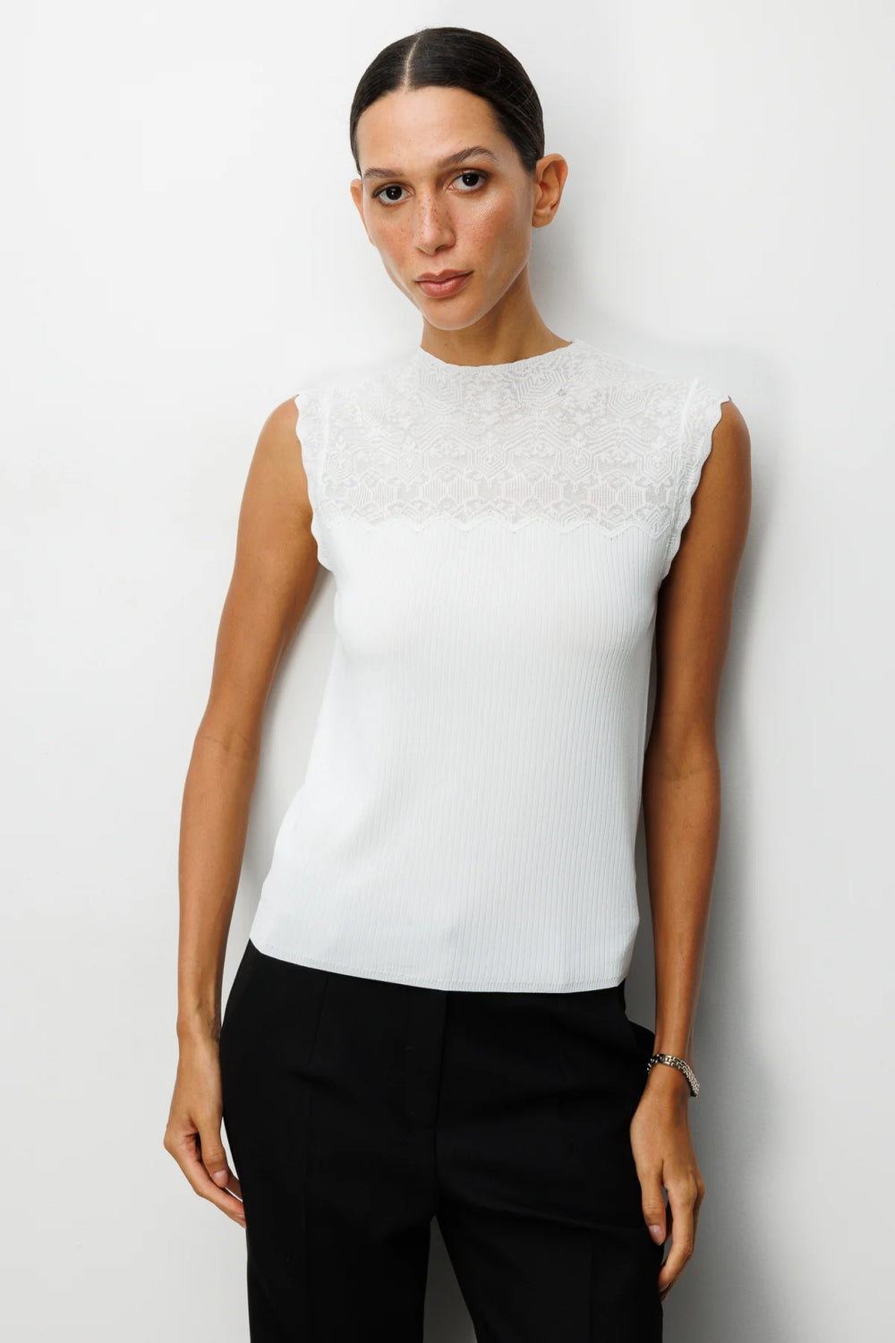 ON TRİKO Fitilli Kolsuz Bluz 60441