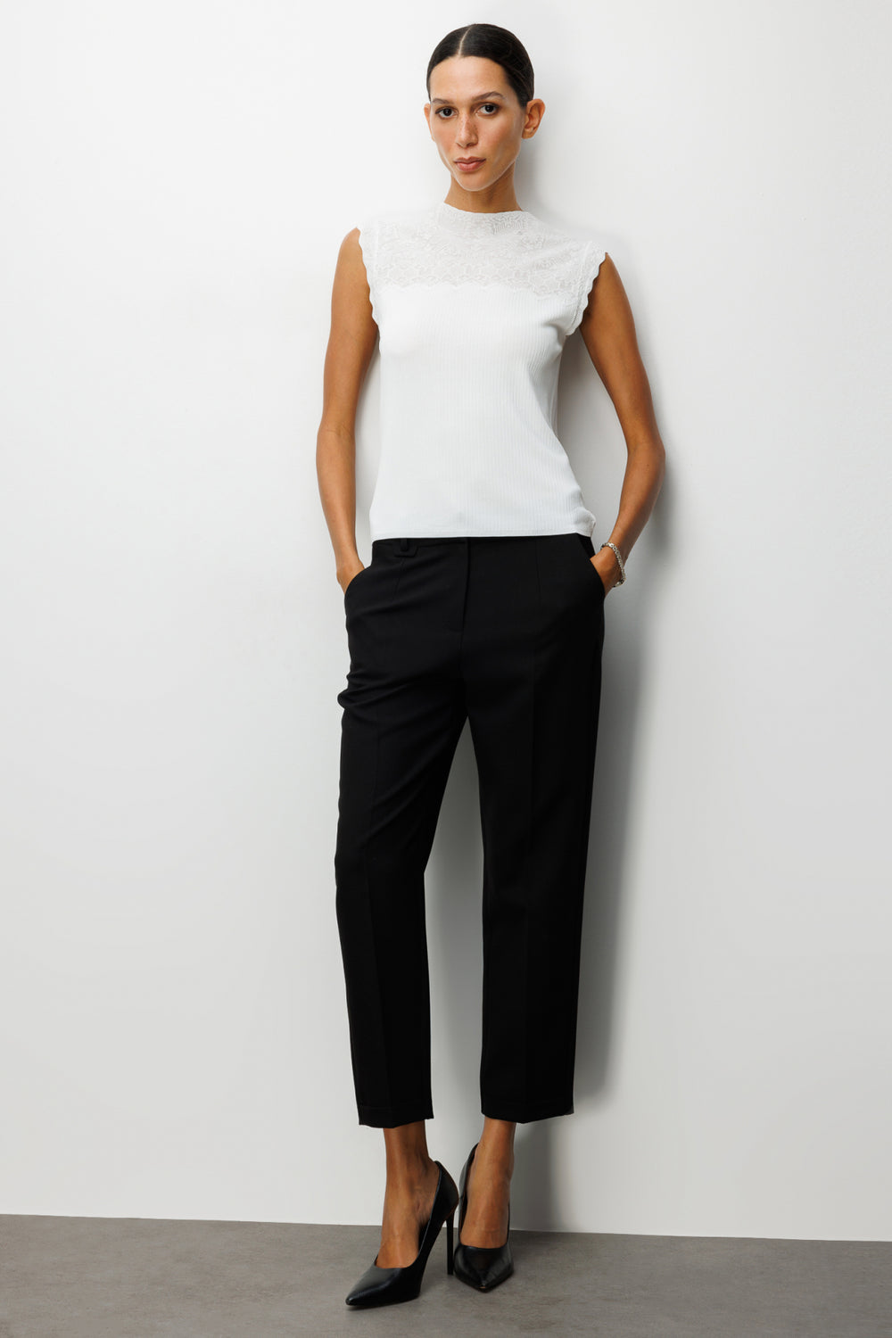 ON TRİKO Fitilli Kolsuz Bluz 60441