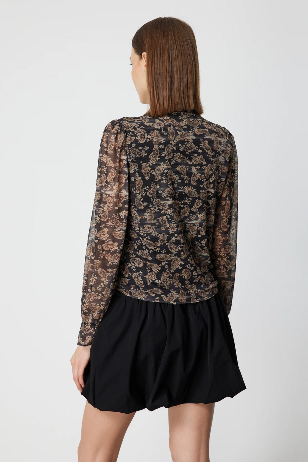 ON TRİKO Yakası Fularlı Leopar Desenli Bluz 62310