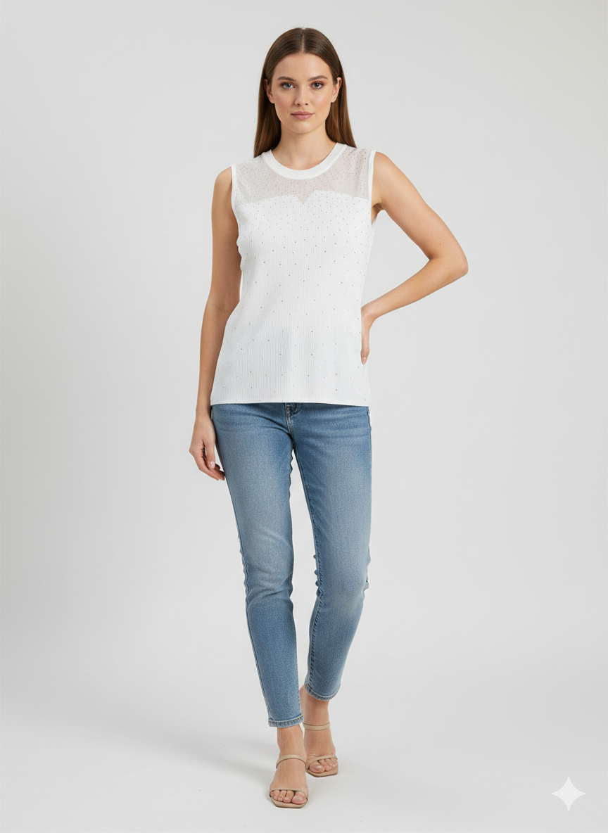 ON TRİKO Taşlı Bluz 70354