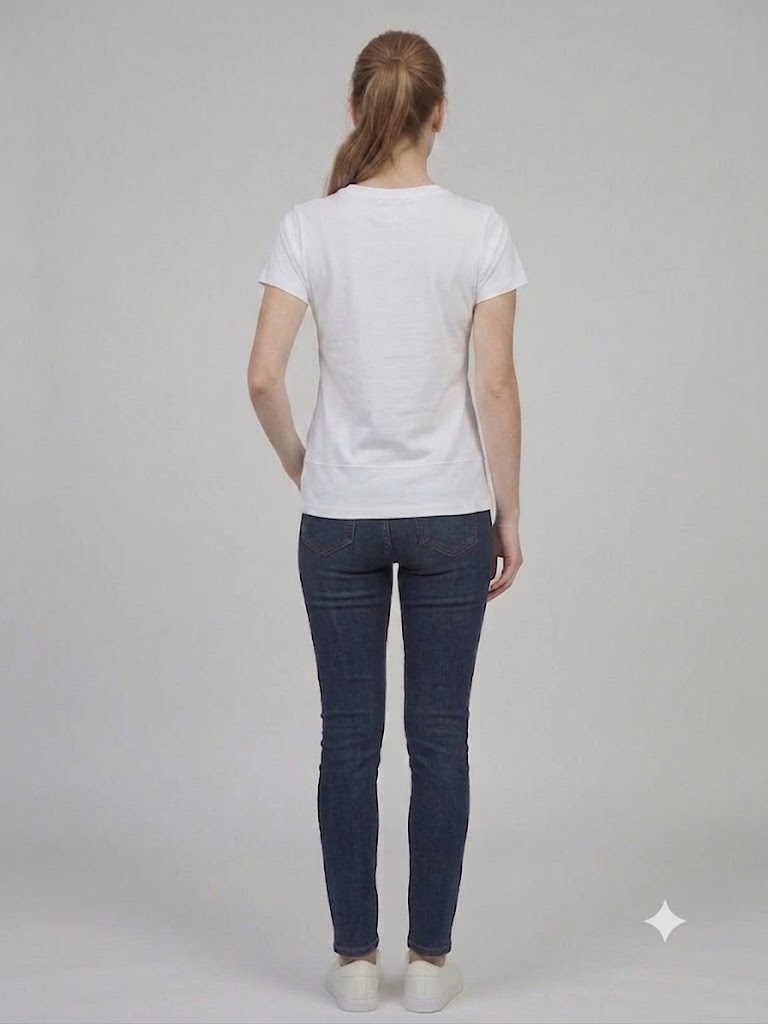 ON TRİKO Kadın V Yaka Cep Detaylı Baskılı T-Shirt 7147971479