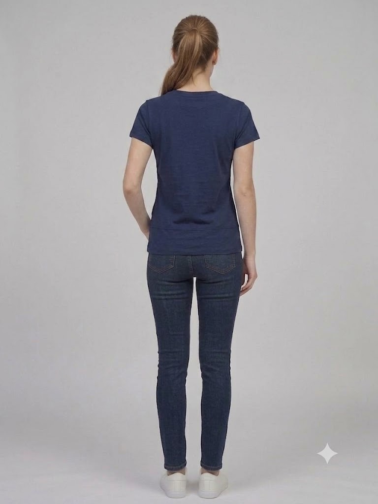 ON TRİKO Kadın V Yaka Cep Detaylı Baskılı T-Shirt 7147971479