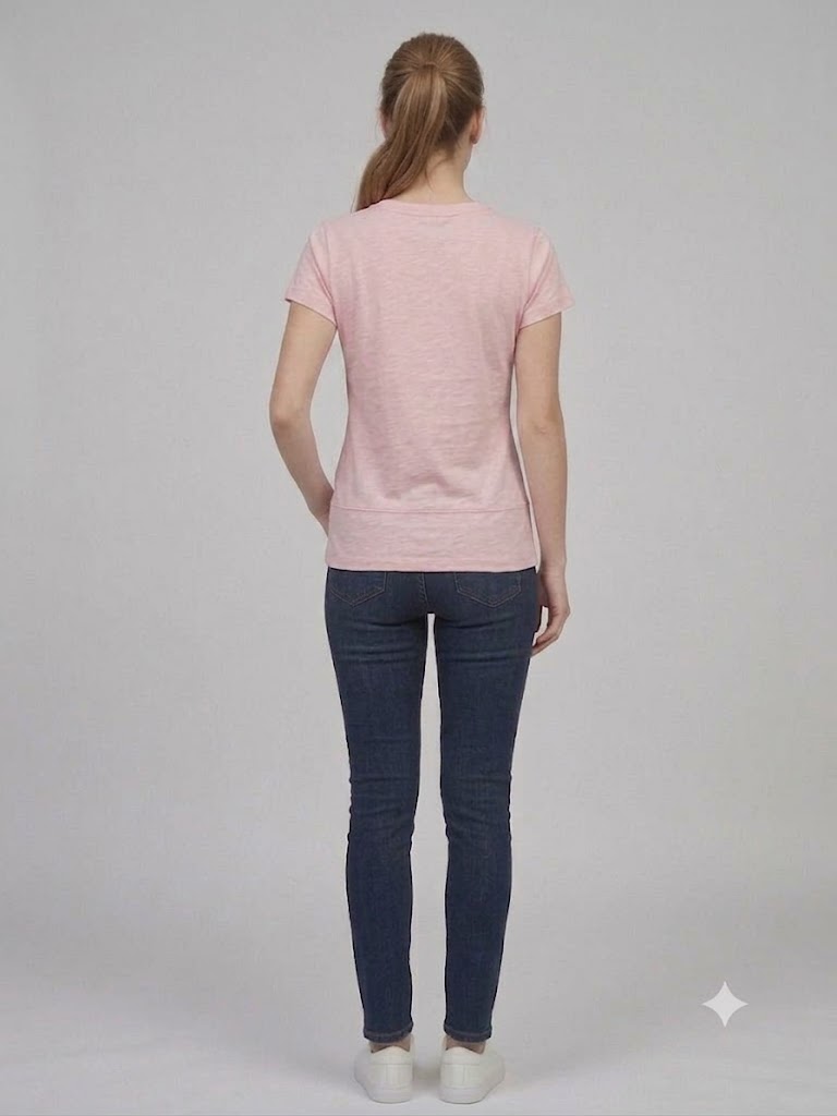 ON TRİKO Kadın V Yaka Cep Detaylı Baskılı T-Shirt 7147971479