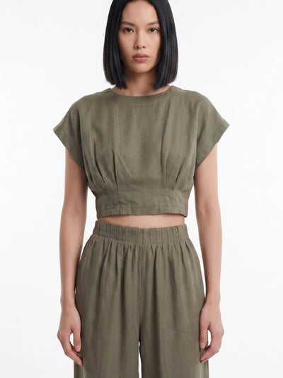 ON TRİKO Pile Detaylı Crop Blu 74448