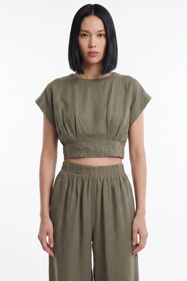ON TRİKO Pile Detaylı Crop Blu 74448