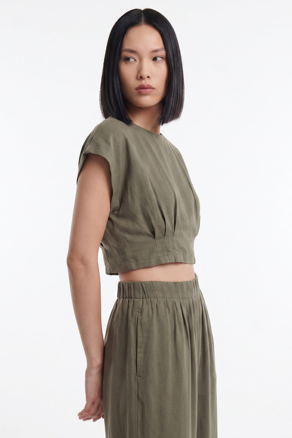 ON TRİKO Pile Detaylı Crop Blu 74448