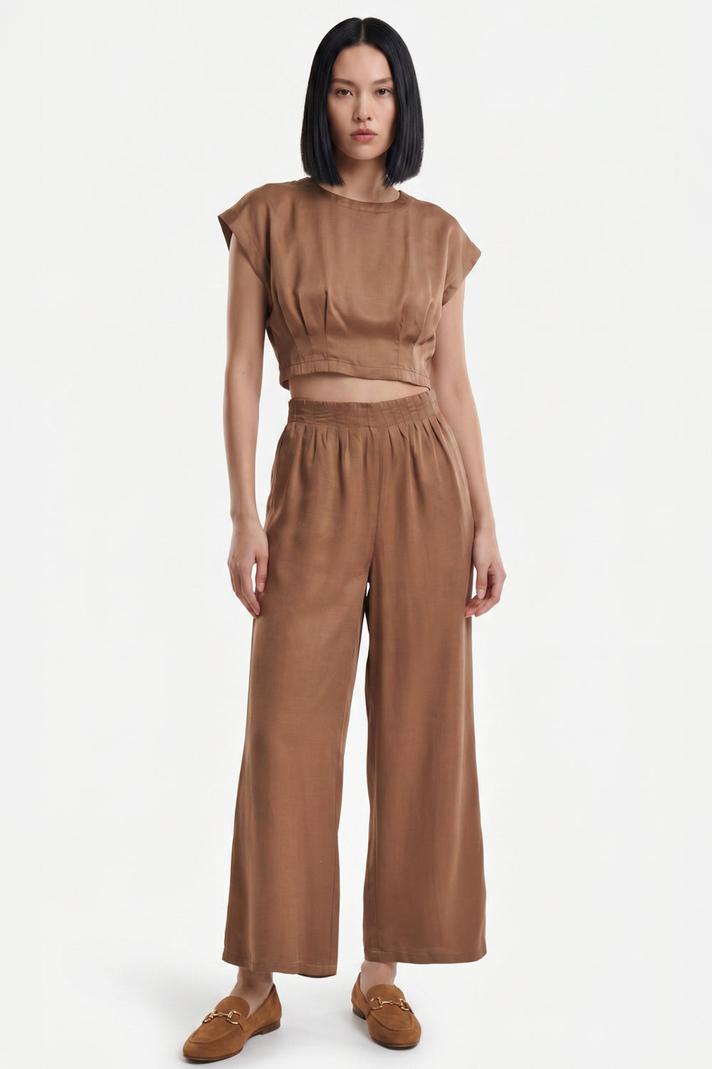 ON TRİKO Pile Detaylı Crop Blu 74448