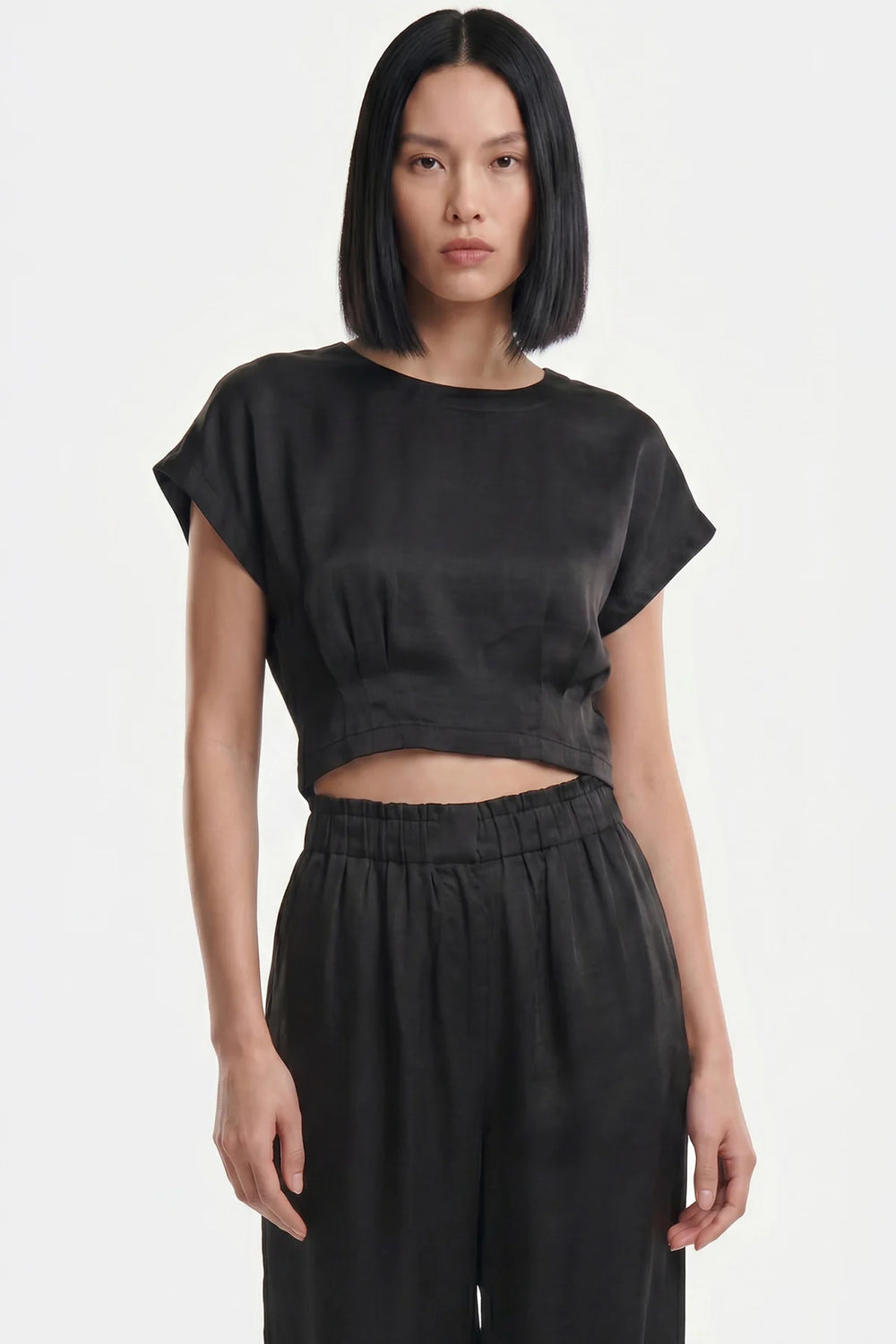 ON TRİKO Pile Detaylı Crop Blu 74448