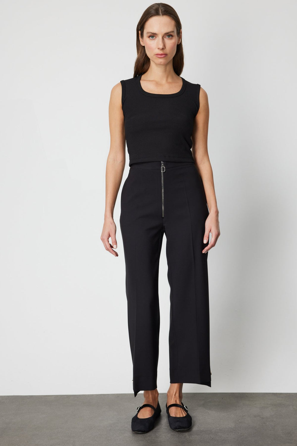 ON TRİKO Fitilli Kolsuz Crop Bluz 61396
