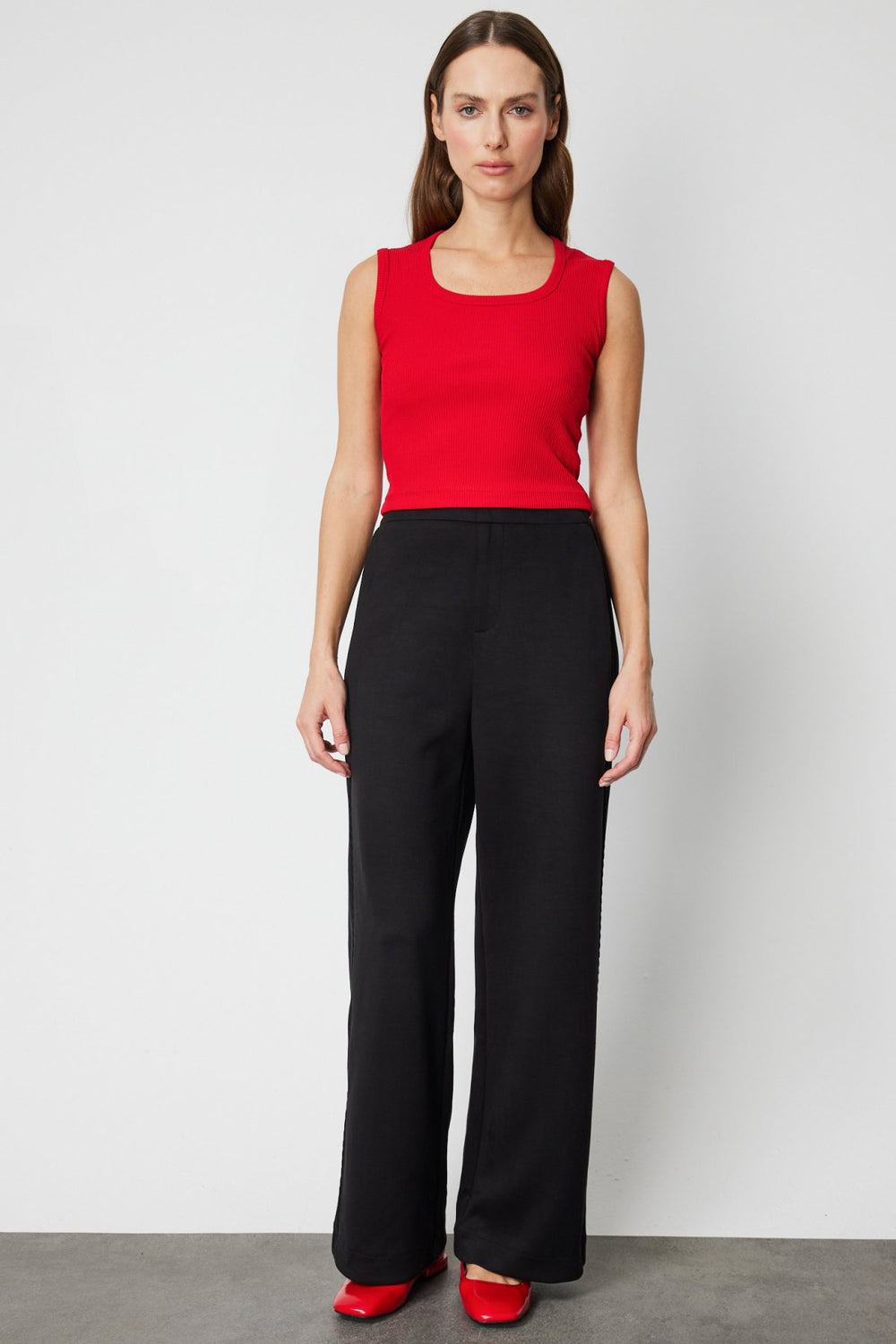 ON TRİKO Fitilli Kolsuz Crop Bluz 61396