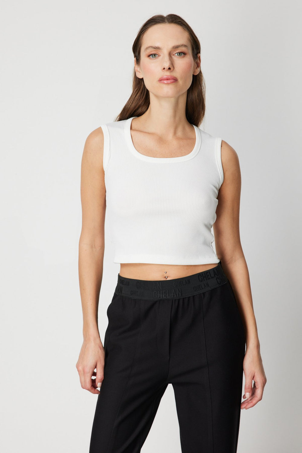 ON TRİKO Fitilli Kolsuz Crop Bluz 61396