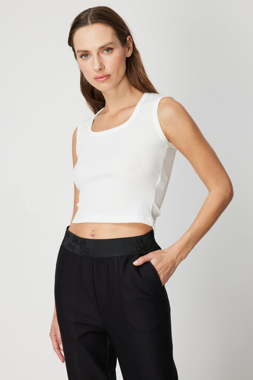 ON TRİKO Fitilli Kolsuz Crop Bluz 61396