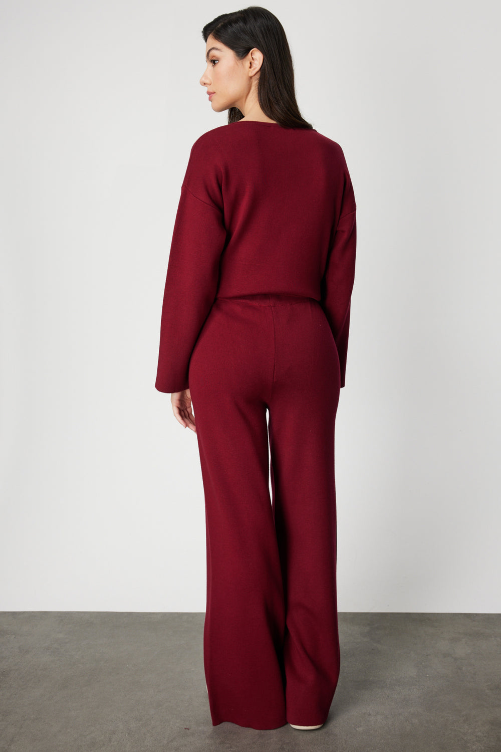 ON TRİKO Beli Lastikli Bol Paça Triko Pantolon 63321
