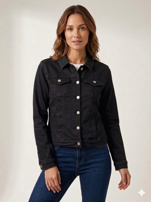 CENTİLMEN Düğmeli Klasik Yaka Denim Ceket 7123