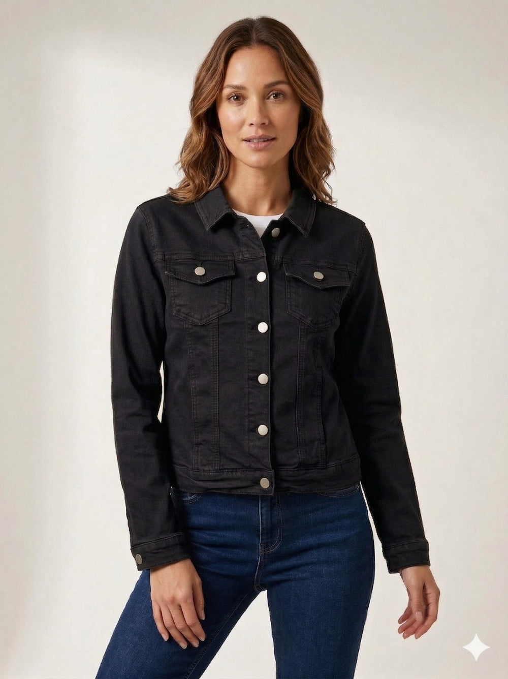 ONİX Düğmeli Klasik Yaka Denim Ceket 7123