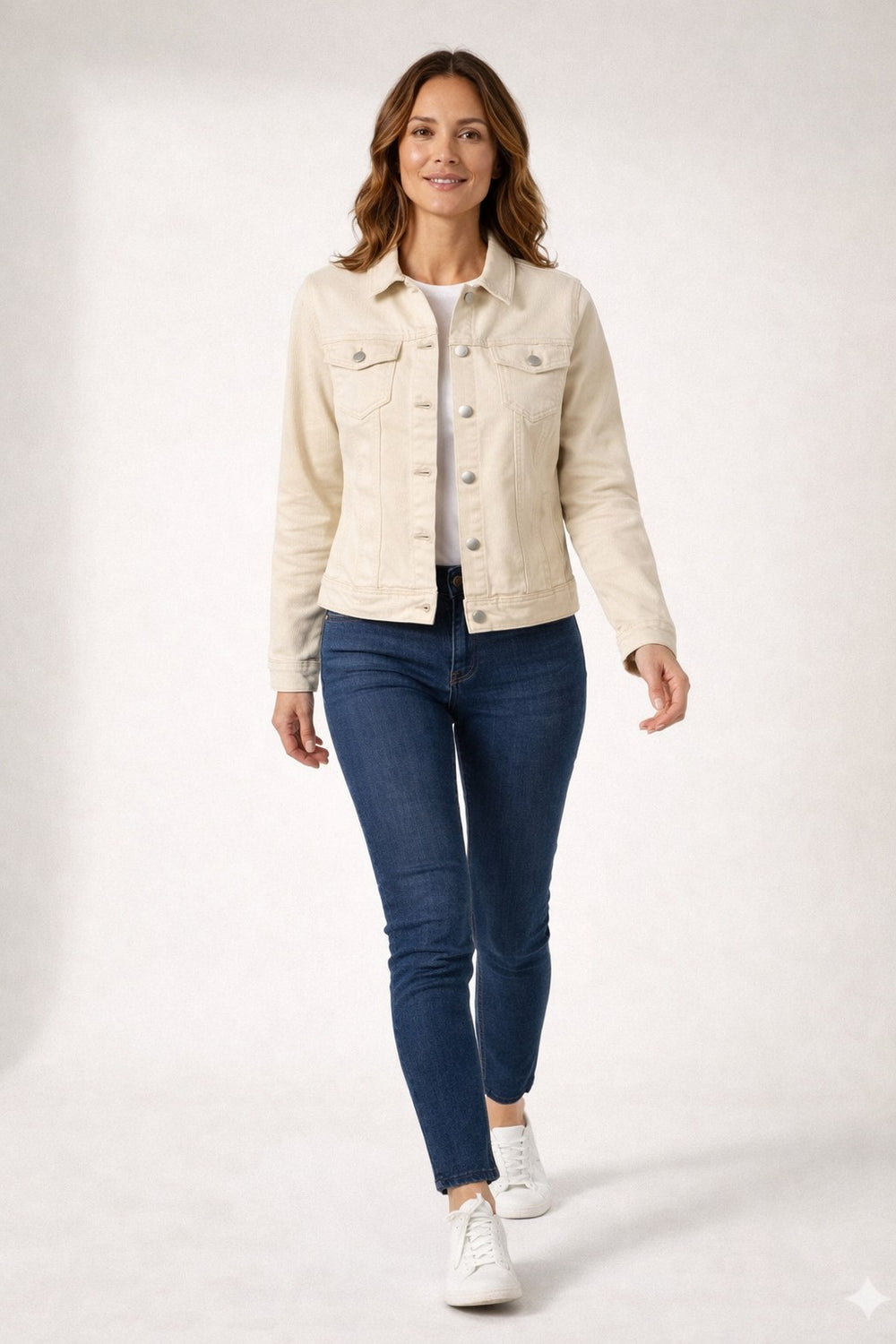 ONİX Düğmeli Klasik Yaka Denim Ceket 7123