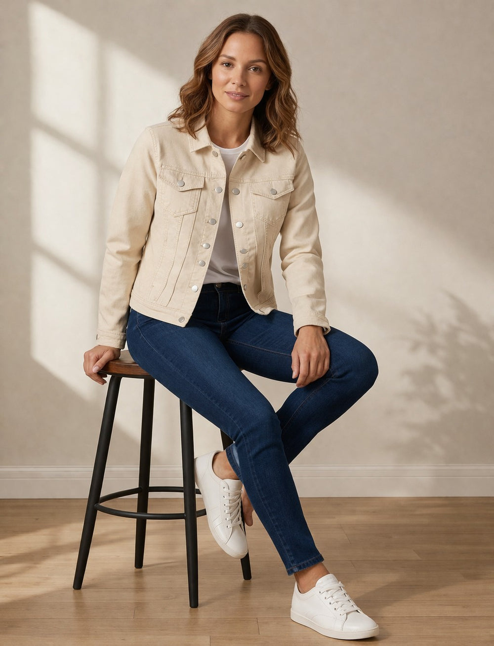ONİX Düğmeli Klasik Yaka Denim Ceket 7123