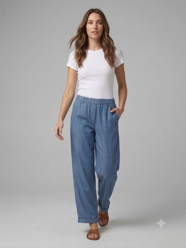 Centilmen Beli Lastikli Rahat Kesim Pantolon 7218
