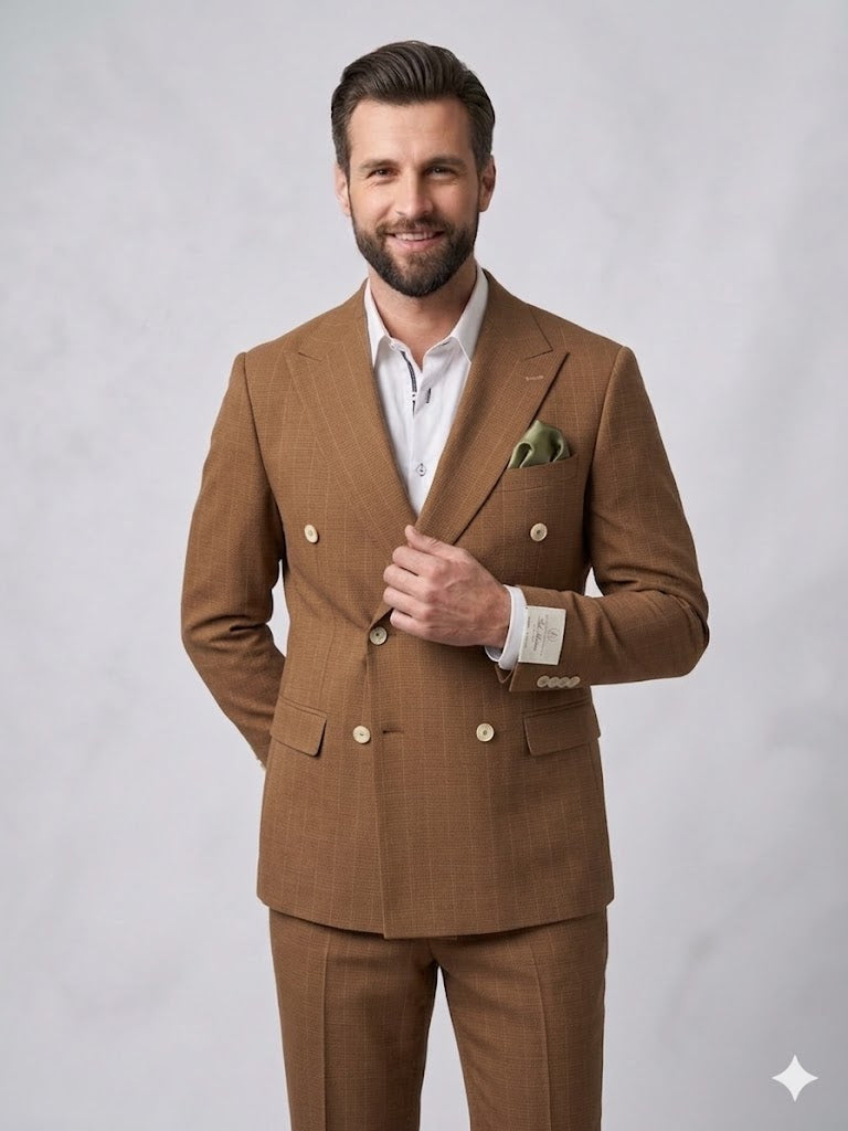 SELİM HAVAN Kruvaze Çizgili Erkek Blazer Ceket 0024