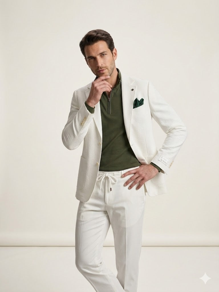 SİR CEKET Erkek Slim Fit Tek Düğme Blazer 3033
